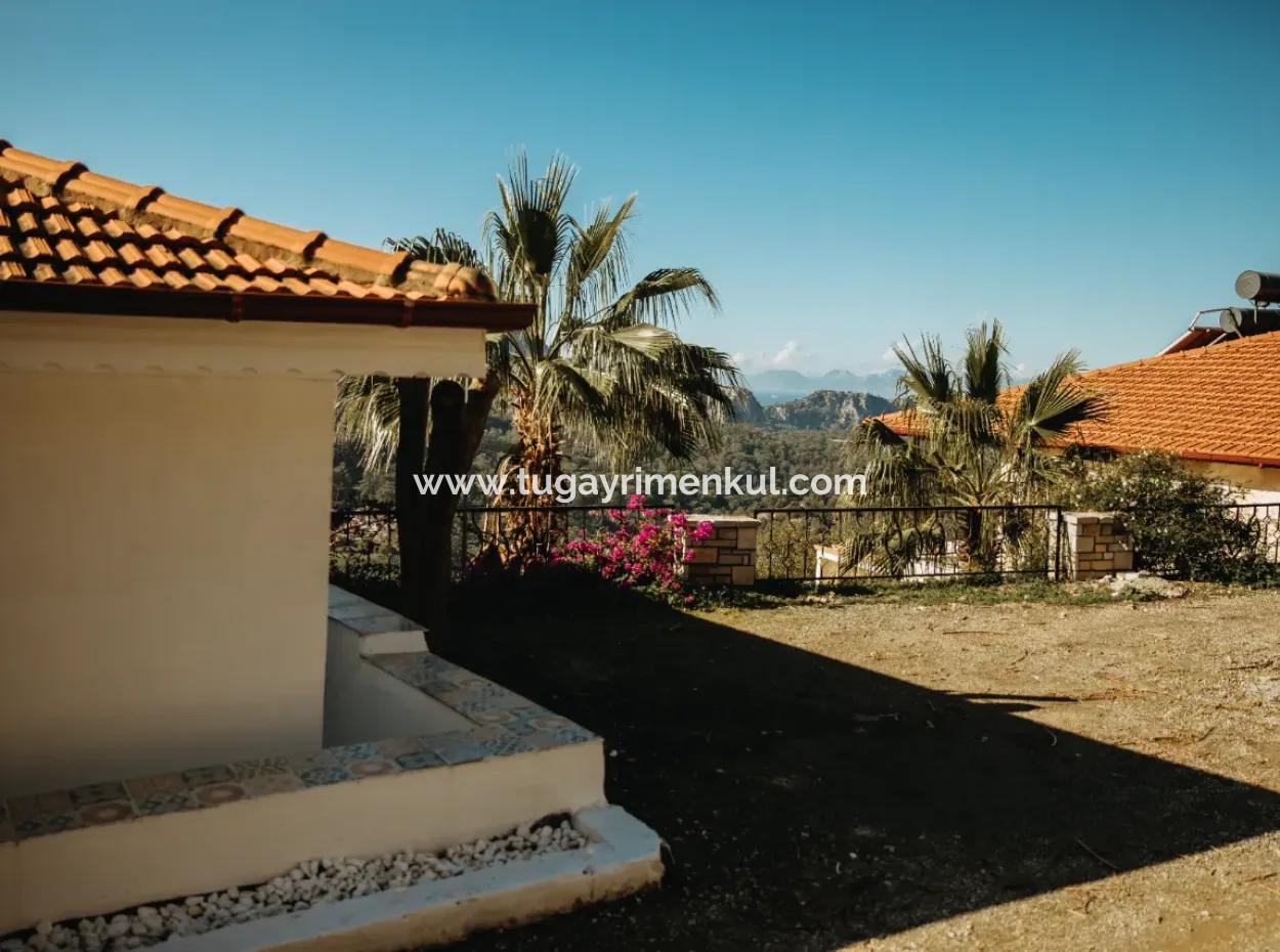 Villa Zum Verkauf In Gokbel, Dalyan, Muğla, Mit Vollem Blick Auf Den Strand Von Iztuzu Und Das Mittelmeer