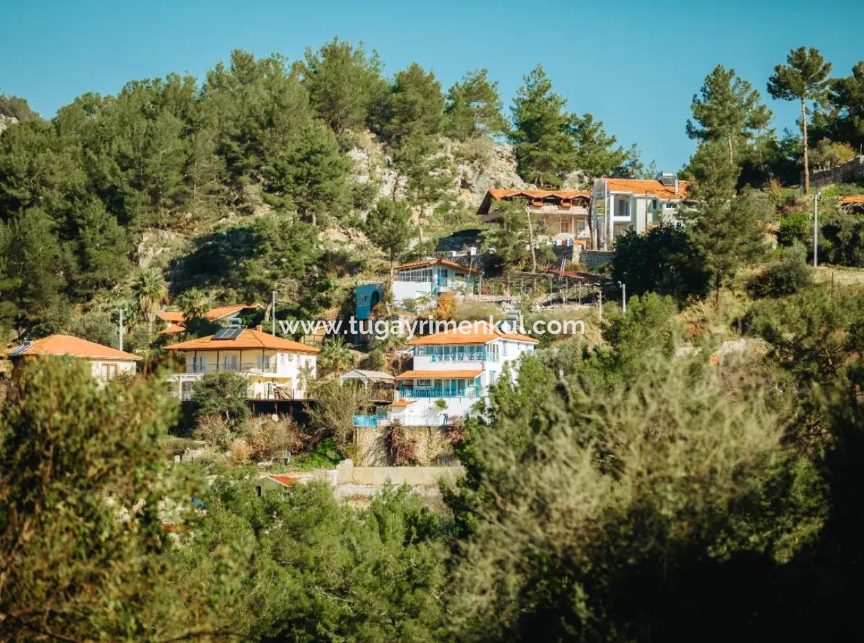 Villa For Sale In Gokbel, Dalyan, Muğla, With Full View Of Iztuzu Beach And The Mediterranean