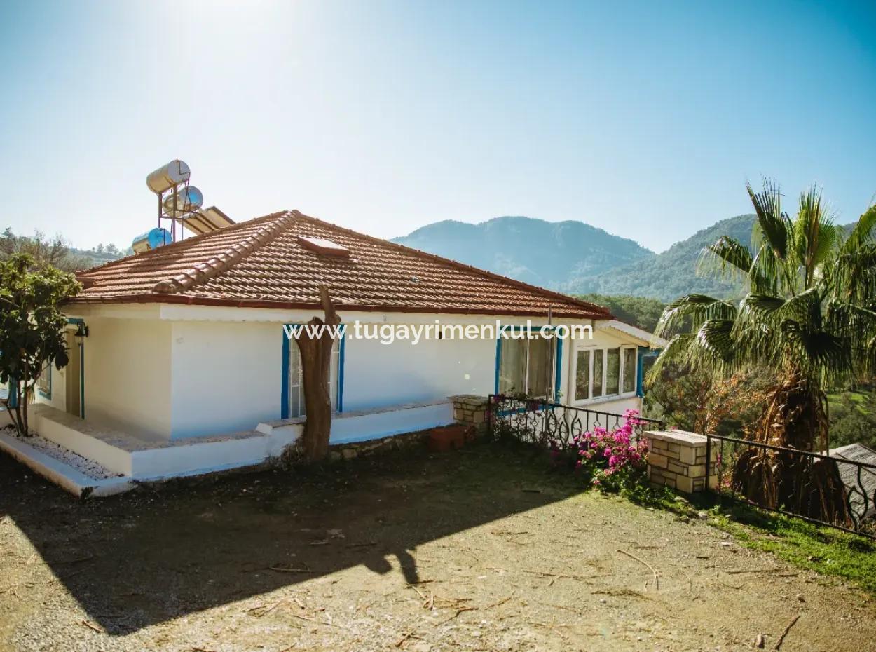 Villa For Sale In Gokbel, Dalyan, Muğla, With Full View Of Iztuzu Beach And The Mediterranean