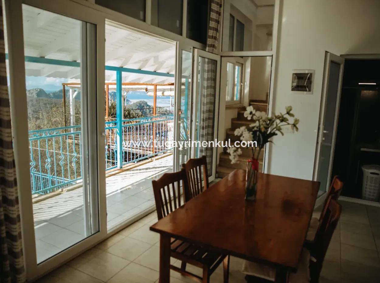 Muğla,Dalyan Gökbel'de, İztuzu Plajı Ve Akdeniz'e Full Manzaralı Satılık Villa