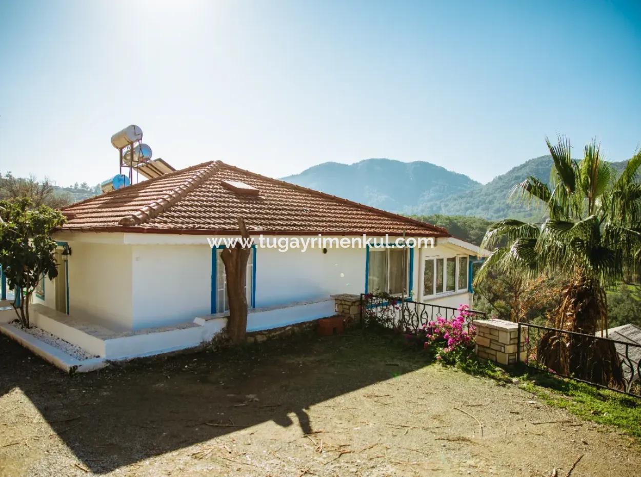 Muğla,Dalyan Gökbel'de, İztuzu Plajı Ve Akdeniz'e Full Manzaralı Satılık Villa